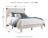 Shawburn Full Platform Bed with Dresser, Chest and Nightstand in White/Dark Charcoal Gray from Ashley Furniture - Luna Furniture