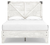 Shawburn Full Platform Bed with Dresser, Chest and Nightstand in White/Dark Charcoal Gray from Ashley Furniture - Luna Furniture
