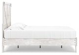 Shawburn Full Platform Bed with Dresser, Chest and Nightstand in White/Dark Charcoal Gray from Ashley Furniture - Luna Furniture
