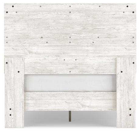 Shawburn Full Platform Bed with Dresser, Chest and Nightstand in White/Dark Charcoal Gray from Ashley Furniture - Luna Furniture