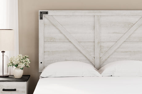 Shawburn Full Platform Bed with Dresser in White/Dark Charcoal Gray from Ashley Furniture - Luna Furniture