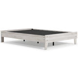 Shawburn Full Platform Bed with Mattress in Whitewash from Ashley - Luna Furniture