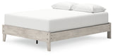 Shawburn Queen Platform Bed with Dresser and 2 Nightstands in Whitewash from Ashley - Luna Furniture