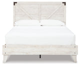 Shawburn Queen Platform Bed with Dresser and Chest in White/Dark Charcoal Gray from Ashley - Luna Furniture