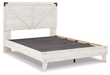 Shawburn Queen Platform Bed with Dresser and Chest in White/Dark Charcoal Gray from Ashley - Luna Furniture