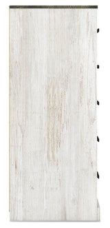 Shawburn Queen Platform Bed with Dresser, Chest and 2 Nightstands in White/Dark Charcoal Gray from Ashley - Luna Furniture