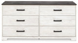 Shawburn Queen Platform Bed with Dresser in White/Dark Charcoal Gray from Ashley - Luna Furniture