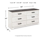 Shawburn Queen Platform Bed with Dresser in White/Dark Charcoal Gray from Ashley - Luna Furniture