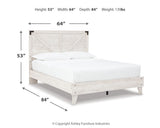 Shawburn Queen Platform Bed with Dresser in White/Dark Charcoal Gray from Ashley - Luna Furniture