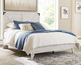 Shawburn Queen Platform Bed with Dresser in White/Dark Charcoal Gray from Ashley - Luna Furniture