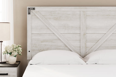 Shawburn Queen Platform Bed with Dresser in White/Dark Charcoal Gray from Ashley Furniture - Luna Furniture