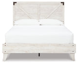 Shawburn Queen Platform Bed with Dresser in White/Dark Charcoal Gray from Ashley - Luna Furniture