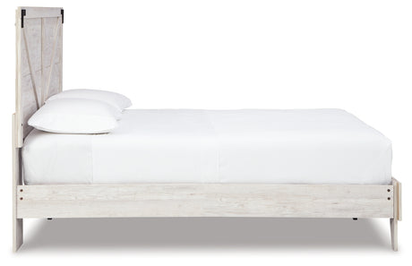 Shawburn Queen Platform Bed with Dresser in White/Dark Charcoal Gray from Ashley Furniture - Luna Furniture