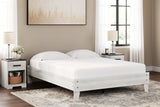 Shawburn Queen Platform Bed with Dresser in Whitewash from Ashley - Luna Furniture