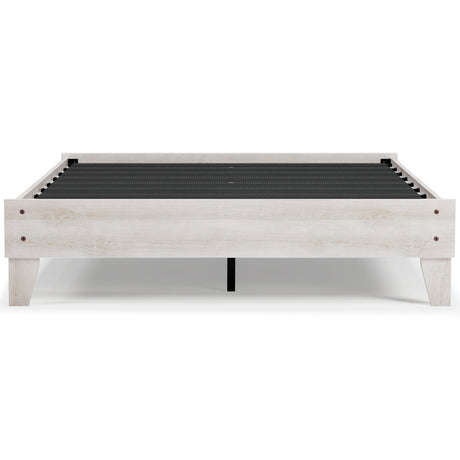 Shawburn Queen Platform Bed with Mattress in Whitewash from Ashley - Luna Furniture