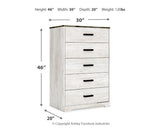 Shawburn White/Brown Full Panel Bed with Chest from Ashley - Luna Furniture