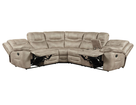 Shelton Brown 3-Piece Reclining Sectional from Steve Silver - Luna Furniture