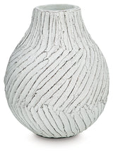 Shelvie Distressed White Vase from Ashley Furniture - Luna Furniture
