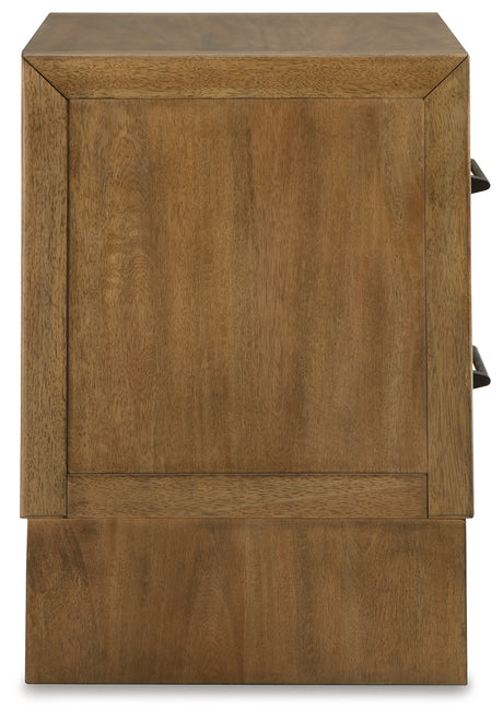 Sherbana Light Brown Nightstand from Ashley - Luna Furniture