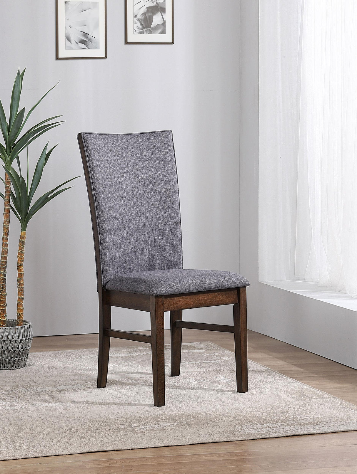 Sherwood Gray Upholstered Dining Side Chair, Set of 2 from Coaster - Luna Furniture
