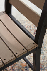 Shoreline Beach Black/Beige Outdoor Counter Table and 2 Barstools from Ashley - Luna Furniture