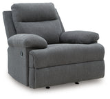 Side-Swipe Charcoal Recliner from Ashley - Luna Furniture