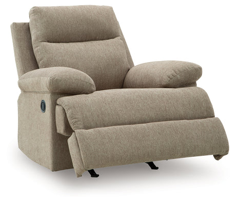 Side-Swipe Mocha Recliner from Ashley - Luna Furniture