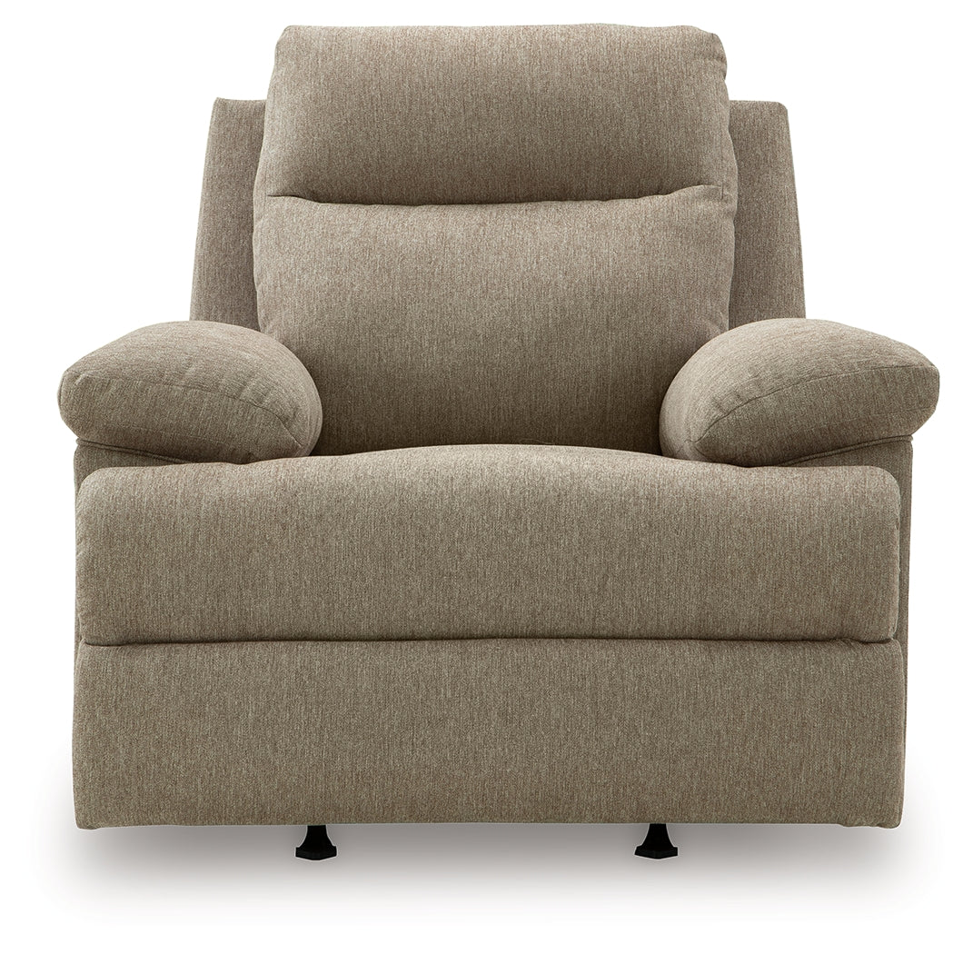Side-Swipe Mocha Recliner from Ashley - Luna Furniture