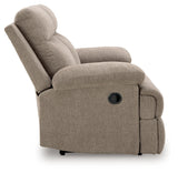 Side-Swipe Mocha Reclining Loveseat from Ashley - Luna Furniture