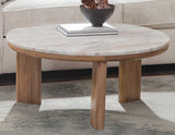 Sidney 3-Piece Round Toronto Brown Marble Top Table Set from Steve Silver - Luna Furniture