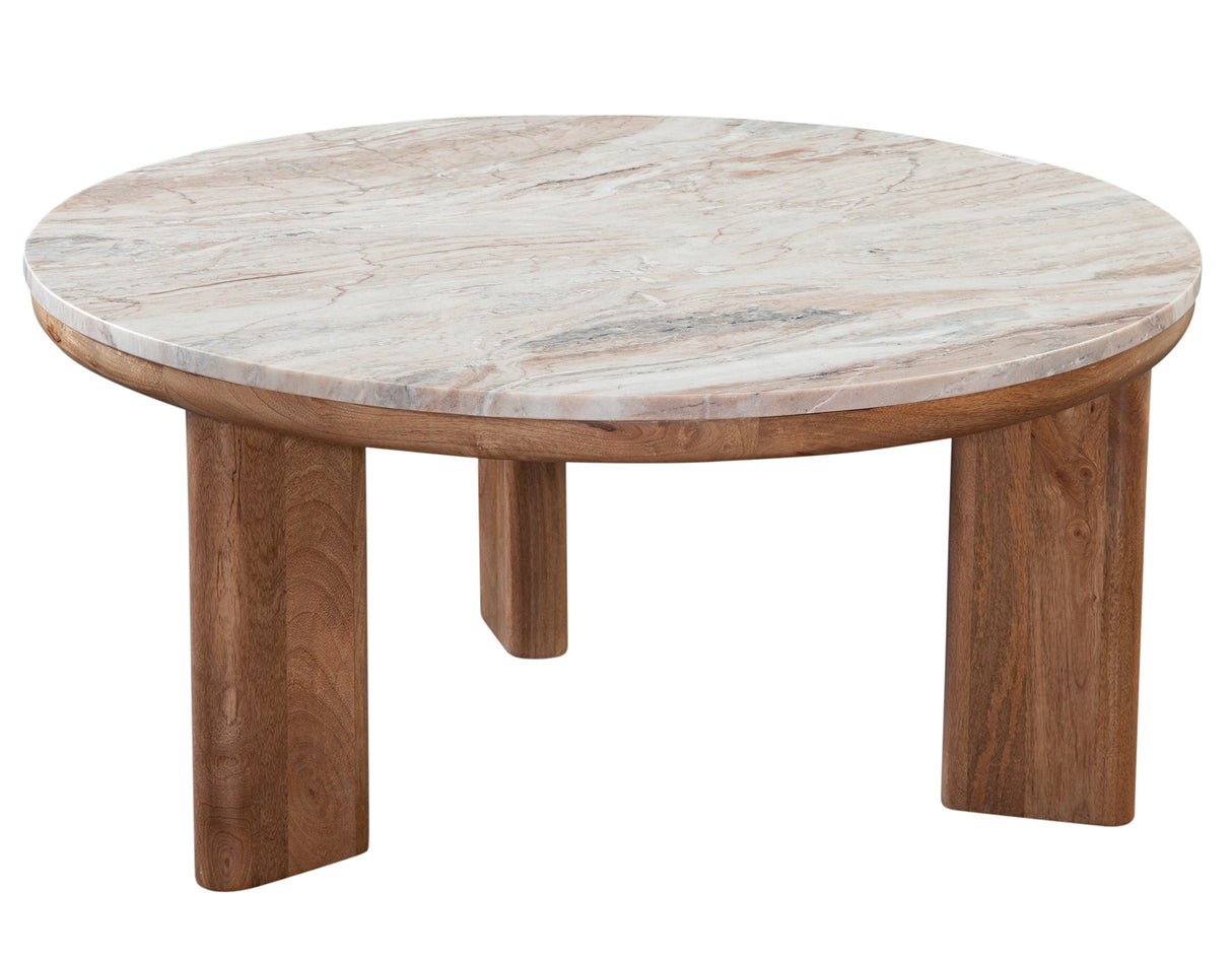 Sidney 3-Piece Round Toronto Brown Marble Top Table Set from Steve Silver - Luna Furniture
