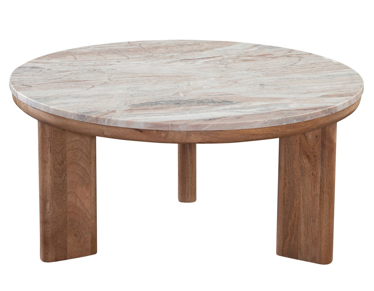 Sidney 3-Piece Round Toronto Brown Marble Top Table Set from Steve Silver - Luna Furniture
