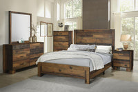 Sidney Rustic Pine Panel Bedroom Set