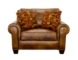 Silverado Camel Top-Grain Leather Oversized Chair from Steve Silver - Luna Furniture