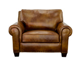Silverado Camel Top-Grain Leather Oversized Chair from Steve Silver - Luna Furniture
