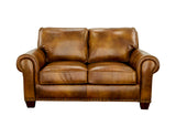 Silverado Camel Top-Grain Leather Loveseat from Steve Silver - Luna Furniture