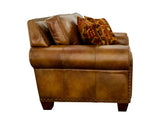Silverado Camel Top-Grain Leather Loveseat from Steve Silver - Luna Furniture
