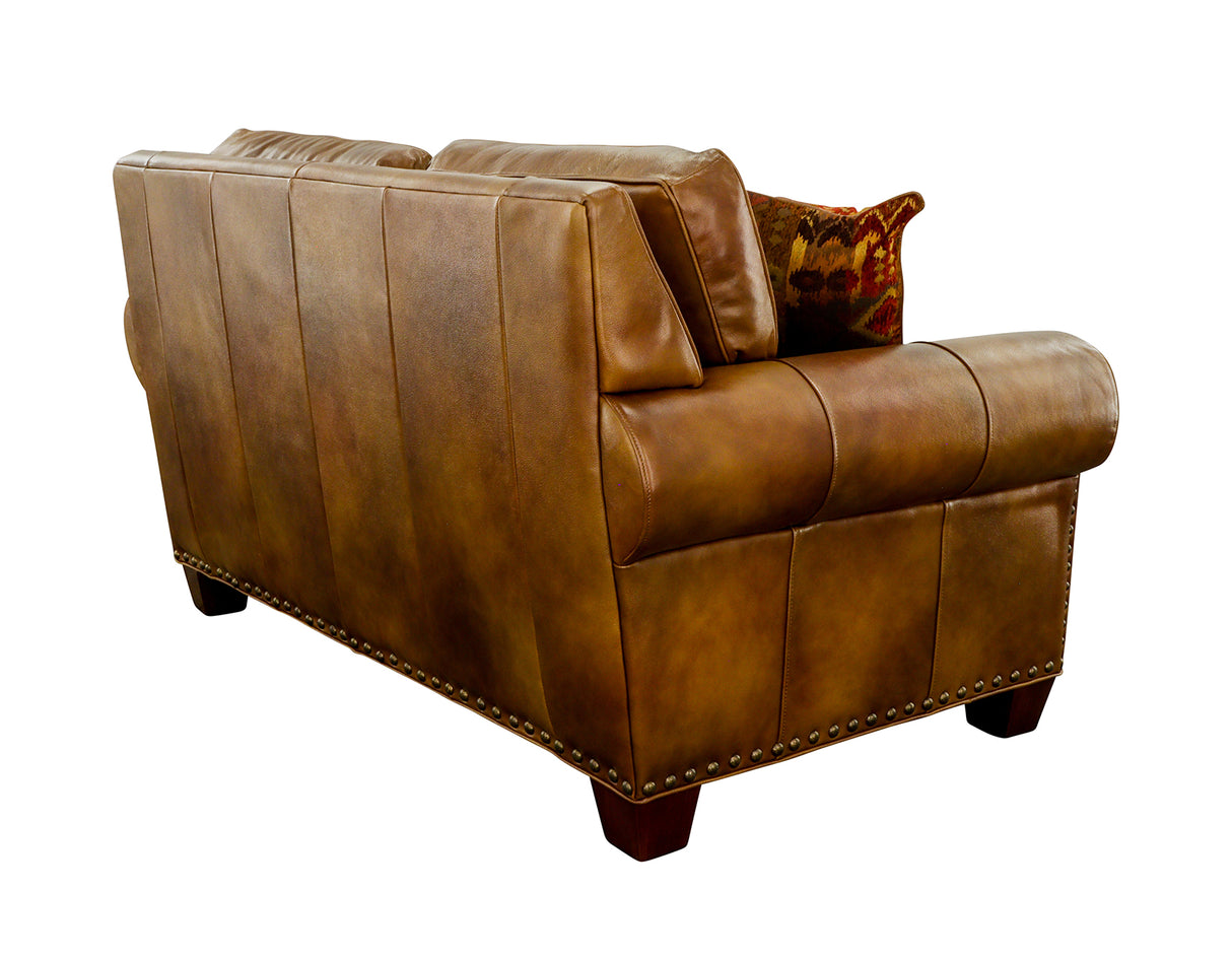 Silverado Camel Top-Grain Leather Loveseat from Steve Silver - Luna Furniture