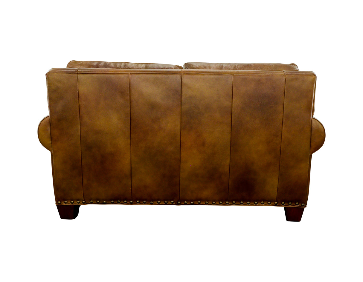 Silverado Camel Top-Grain Leather Loveseat from Steve Silver - Luna Furniture