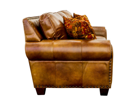 Silverado Camel Top-Grain Leather Sofa from Steve Silver - Luna Furniture