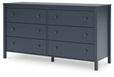 Simmenfort Full Platform Bed with Dresser and Chest in Navy Blue from Ashley - Luna Furniture