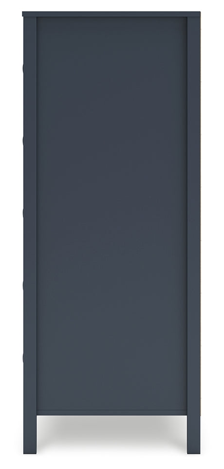 Simmenfort Full Platform Bed with Dresser, Chest and 2 Nightstands in Navy Blue from Ashley - Luna Furniture