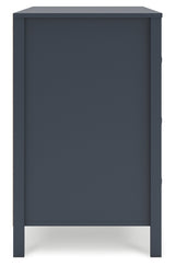 Simmenfort Twin Panel Headboard with Dresser, Chest and 2 Nightstands in Navy Blue from Ashley - Luna Furniture