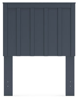 Simmenfort Twin Panel Headboard with Dresser, Chest and Nightstand in Navy Blue from Ashley - Luna Furniture