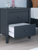 Simmenfort Twin Panel Headboard with Dresser, Chest and Nightstand in Navy Blue from Ashley - Luna Furniture