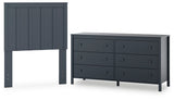 Simmenfort Twin Panel Headboard with Dresser in Navy Blue from Ashley - Luna Furniture