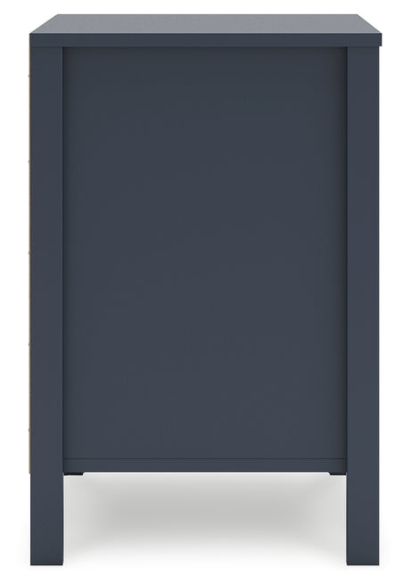 Simmenfort Twin Panel Headboard with Nightstand in Navy Blue from Ashley - Luna Furniture