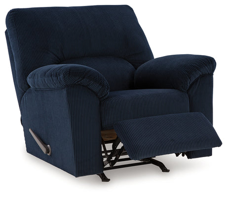 SimpleJoy Navy Recliner from Ashley - Luna Furniture