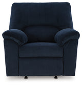 SimpleJoy Navy Recliner from Ashley - Luna Furniture