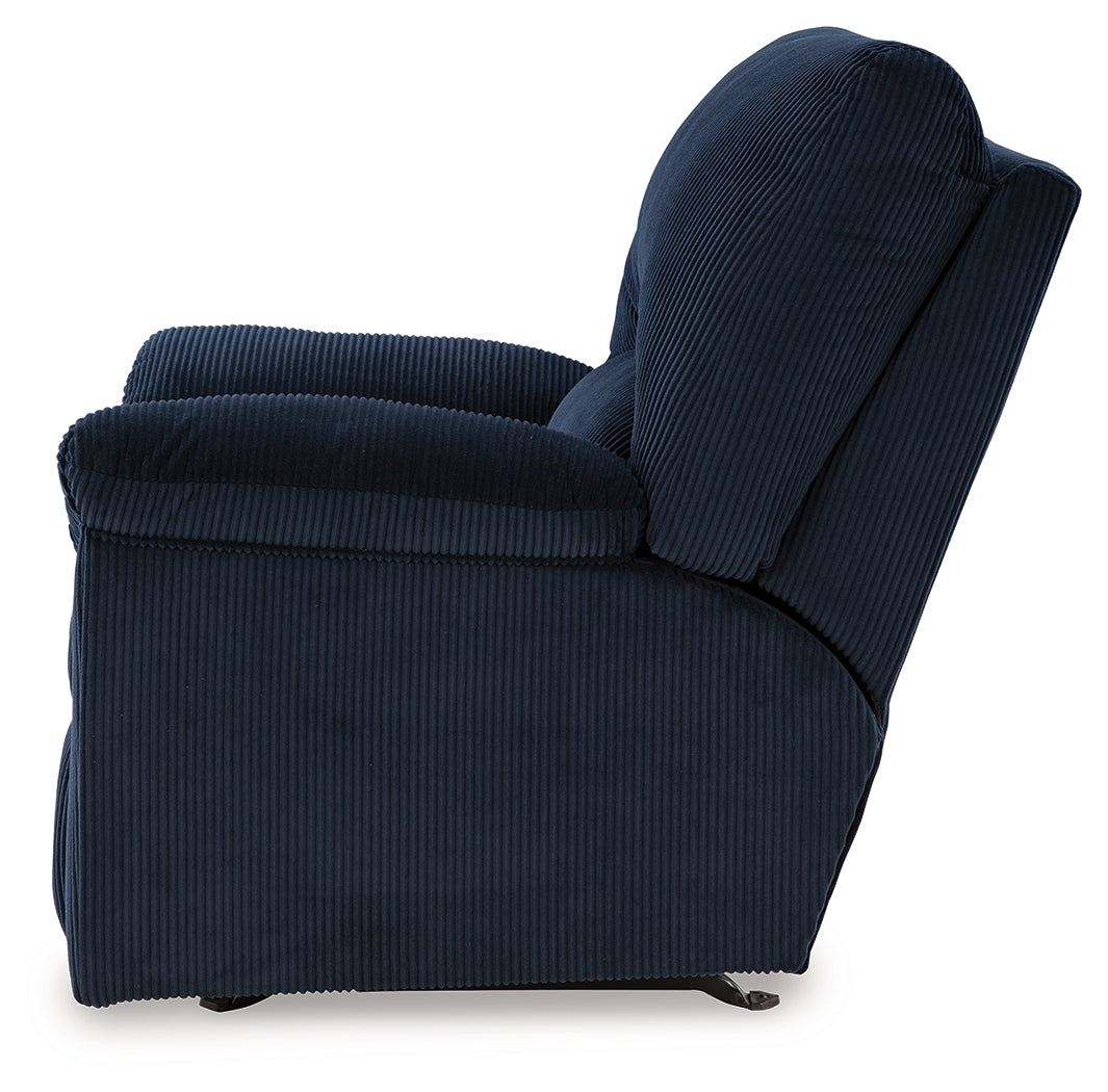 SimpleJoy Navy Recliner from Ashley - Luna Furniture